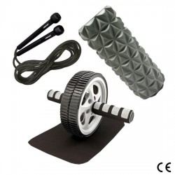 Fitness pakket Basic | Foam Roller, Buikwiel & Springtouw