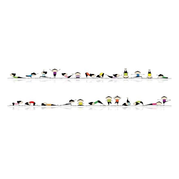 Yoga mat Animatie 180 x 50 cm - antislip
