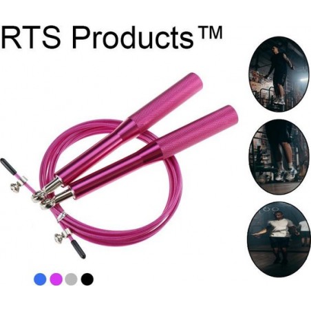 RTS Products™ - Speedrope - aluminium springtouw - lagers - ROZE - volwassen - fitness - crossfit - stevig - fit - kickboxing