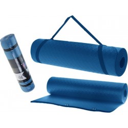 XQ Max - Fitnessmat - 180cm x 60cm x 1cm - yogamat - blauw