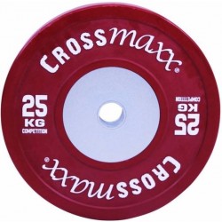 Gekleurde Competitie Olympische Bumper Plate 50mm 25 kg - rood