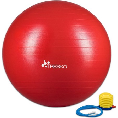 Fitnessbal met pomp - diameter 85 cm - Rood