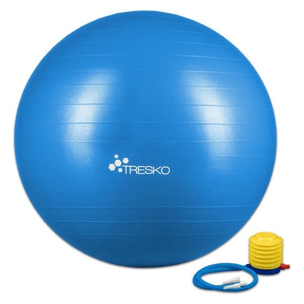 Fitnessbal met pomp - diameter 75 cm - Blauw