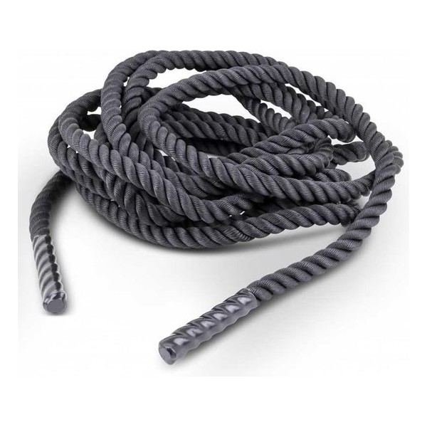 eSam® - Battle rope - 15 meter lang - Ø 3.8 cm dik - Zwart + Wandanker