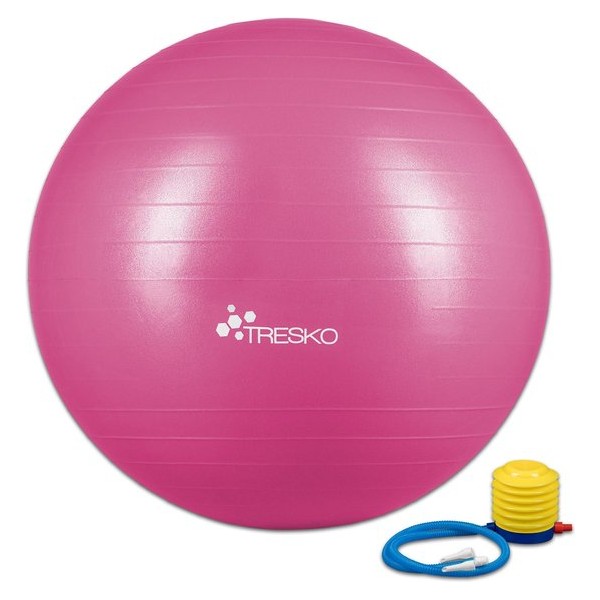 Fitnessbal met pomp - diameter 65 cm - Roze