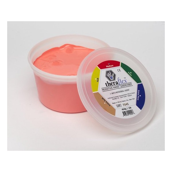 Theraflex putty | 454 gram | Medium - Roze/Rood | Kneedpasta