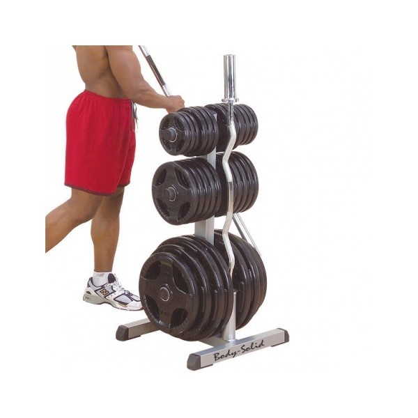 Body-Solid GOWT - Olympic Plate Tree & Bar Holder