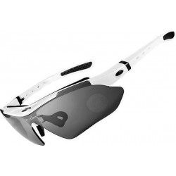 Falkann Basics Fietsbril / Sportbril Set Wit 5 Glazen inc. Gepolariseerde