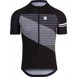 AGU Essential Striped Fietsshirt Heren - Zwart - Maat XL