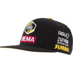 AGU Podium Cap Flat Pet Team Jumbo Visma - Zwart