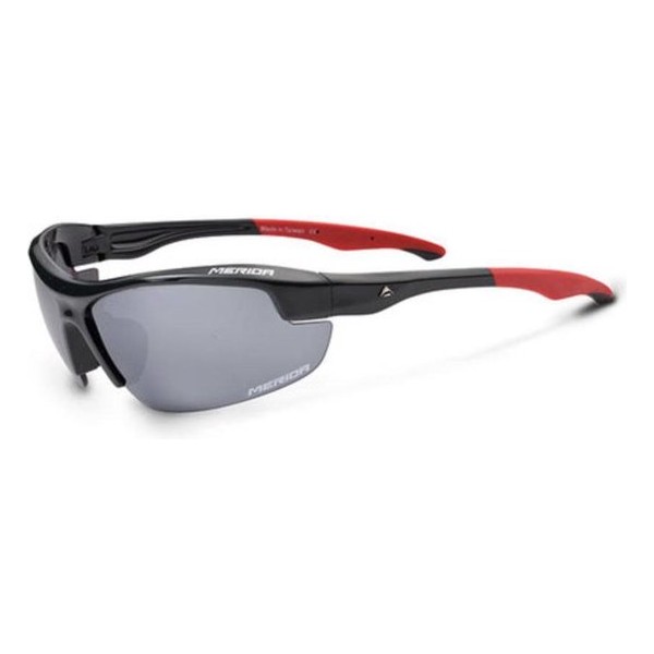 Merida fietsbril met verwisselbare glazen, grijs/rood, hardcase