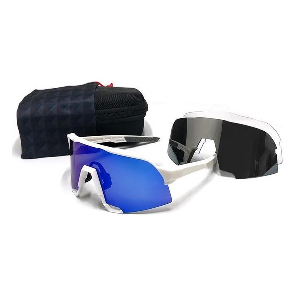 Provelo® Ultra Jet White - Fietsbril met 3 glazen