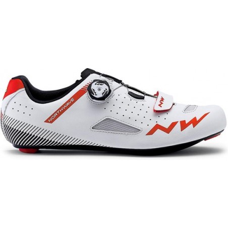 Northwave Core Plus  Fietsschoenen - Maat 42 - Mannen - wit/rood/zwart