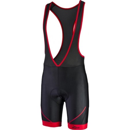 Rogelli Malosco - Fietsbroek - Heren - Bretels - Maat XXL - Zwart/Rood