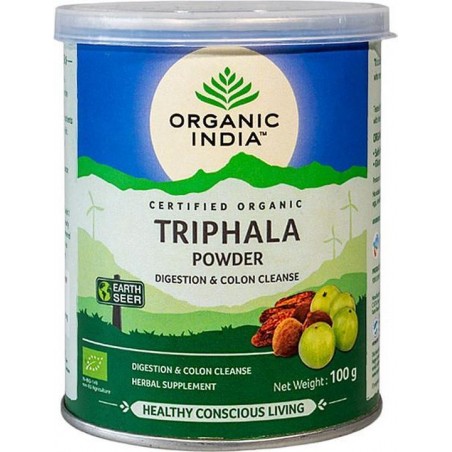 Organic India Triphala powder biologisch 100 g can