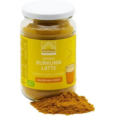 Latte kurkuma goldenmilk gezoet kaneel - kokos bio