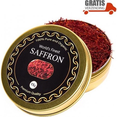 Saffraan 15 Gram | Premium Klasse 1 Saffraan | Gecertificeerd