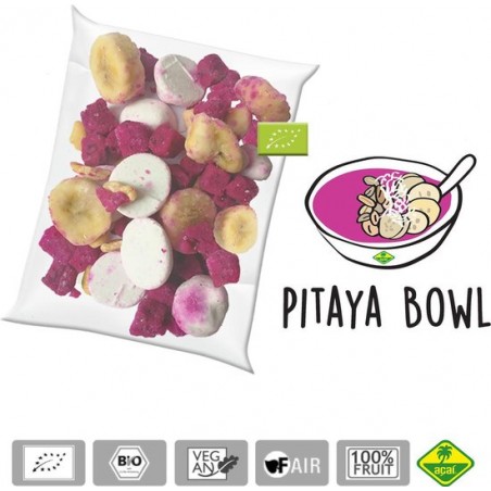 Pitaya bowl BIO – bevroren fruit puree (pulp) en IQF bowl packs - Acai fine fruits club - 4,8 kg (40x120g)